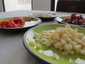 Preparing the ingredients